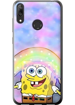 Чехол на huawei y7 2019 спанч боб, sponge bob хуавей у7 2019