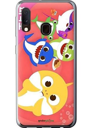 Чехол на samsung galaxy a20e a202f бейби шаркс самсунг а20e а202ф