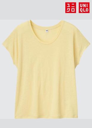 Футболка uniqlo linen blend
