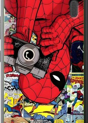Чехол на lenovo a7000 человек паук, spiderman 2 леново а7000 2
