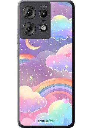 Чехол на motorola edge 50 pro 5g облака и радуга