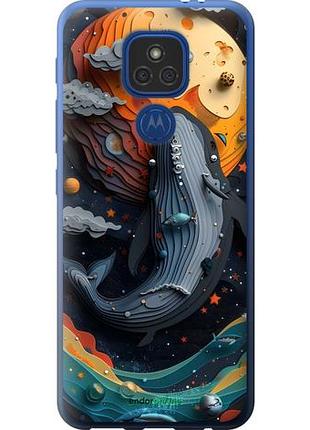 Чехол на motorola e7 plus кит в космосе моторола е7 плюс