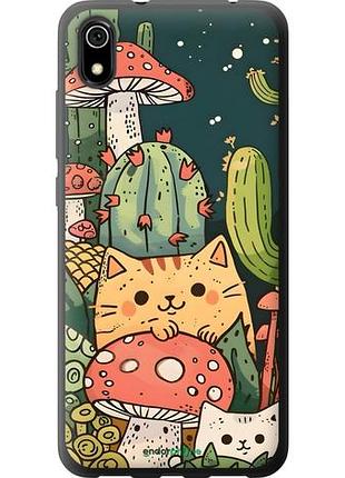 Чохол на xiaomi redmi 7a коти гриби