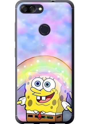 Чехол на asus zenfone max plus m1 zb570tl спанч боб, sponge bob асус зенфон макс плюс м1 зетб570тл