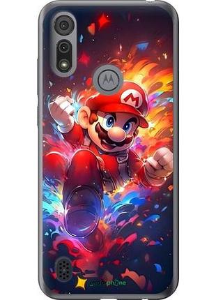 Чехол на motorola e6s супер марио моторола е6с