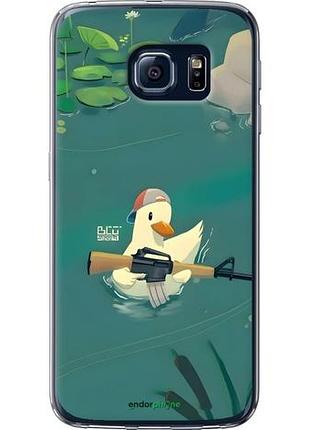 Чехол на samsung galaxy s6 g920 уточка с автоматом самсунг с6 г920