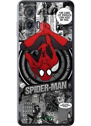 Чехол на motorola g73 человек паук, spiderman моторола г73