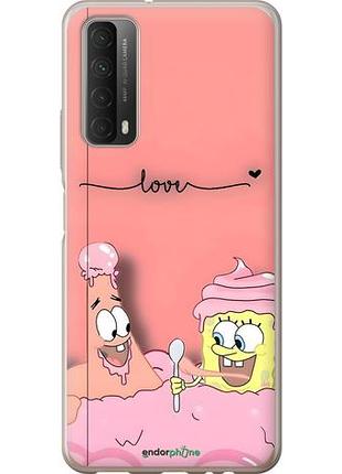 Чехол на huawei p smart 2021 спанч боб, sponge bob хуавей п смарт 2021
