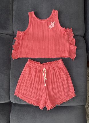 Костюм шорти і топ майка футболка zara 2-3 98