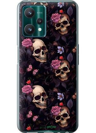 Чохол на realme 9 pro черепа та троянди