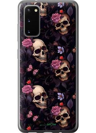 Чохол на samsung galaxy s20 черепа та троянди