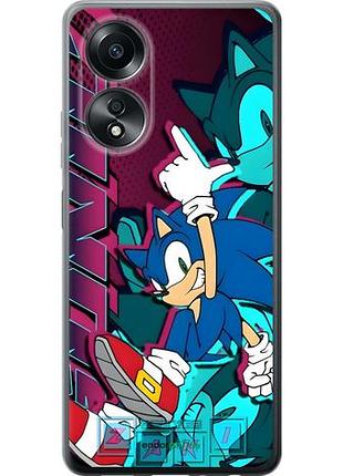 Чехол на oppo a58 4g соник sonic оппо а58 4г