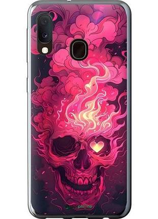 Чехол на samsung galaxy a20e a202f череп арт самсунг а20e а202ф