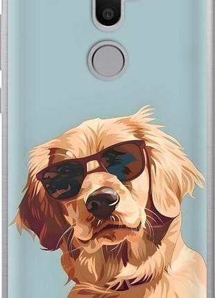 Чехол на xiaomi mi 5s plus пес в очках сяоми ми 5с плюс
