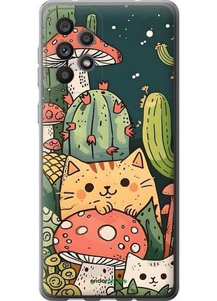 Чехол на samsung galaxy a73 a736b коты грибы самсунг а73 а736б