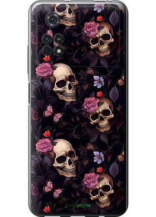 Чохол на xiaomi poco m4 pro черепа та троянди