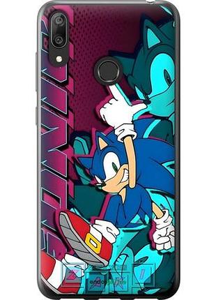 Чехол на huawei y7 2019 соник sonic хуавей у7 2019