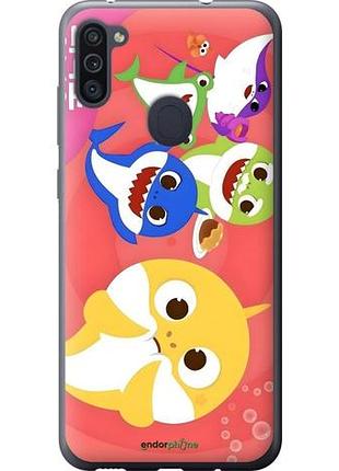 Чехол на samsung galaxy m11 m115f бейби шаркс самсунг м11 м115ф