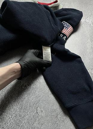 Vintage винтажная кофта 1/4 zip 1/4 зип polo ralph lauren поло ральф лаурен teddy fleece тедди флис big logo биг лого size l размер л 6