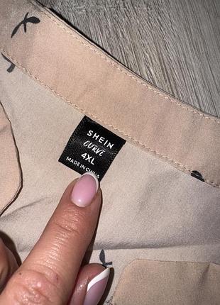 Подовжена блуза туніка великого розміру батал shein, xxxxl 3