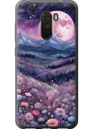 Чехол на xiaomi pocophone f1 ночь луна арт сяоми покоphone ф1