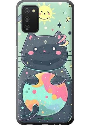 Чехол на samsung galaxy a03s a037f милый котик самсунг а03с а037ф
