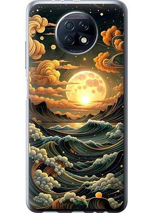 Чехол на xiaomi redmi note 9t арт волны