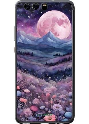 Чехол на huawei p10 ночь луна арт хуавей п10