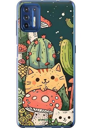 Чехол на motorola g9 plus коты грибы моторола г9 плюс