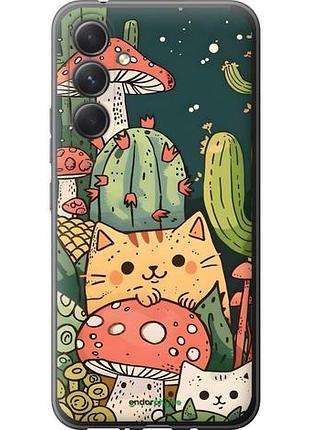 Чехол на samsung galaxy a54 a546e коты грибы самсунг а54 а546е
