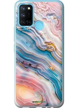 Чехол на realme c17 мрамор красивый риалми с17