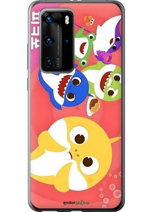 Чехол на huawei p40 pro бейби шаркс хуавей п40 про