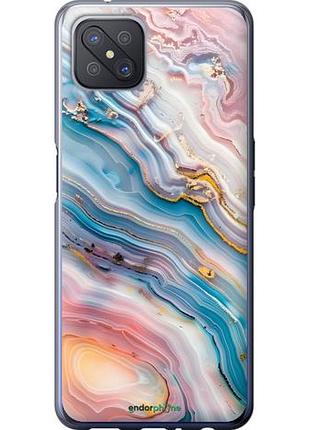 Чехол на oppo reno 4 z мрамор красивый оппо рено 4 зет