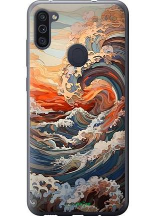 Чехол на samsung galaxy a11 a115f арт волны самсунг а11 а115ф