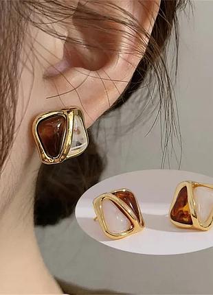 Серьги со вставками