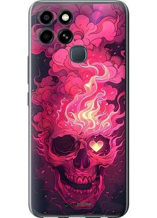 Чехол на infinix smart 6 череп арт инфикс смарт 6