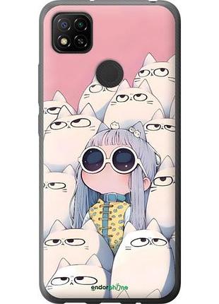Чохол на xiaomi redmi 9c малюк з котами