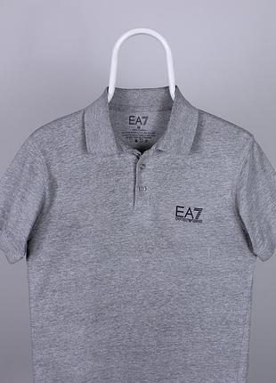 Ea emporio armani мужская поло футболка с м серый хлопок 2