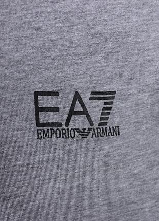 Ea emporio armani мужская поло футболка с м серый хлопок 3
