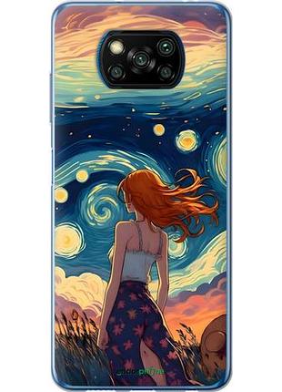 Чехол на xiaomi poco x3 pro девушка арт сяоми поко х3 про