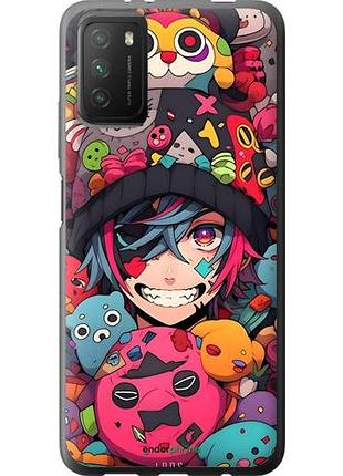 Чехол на xiaomi poco m3 аниме парень сяоми поко м3