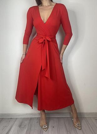 Распродажа платье asos миди/макси из крепа на запах