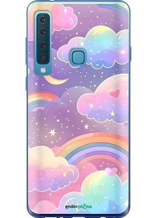 Чехол на samsung galaxy a9 (2018) облака и радуга самсунг а9 (2018)