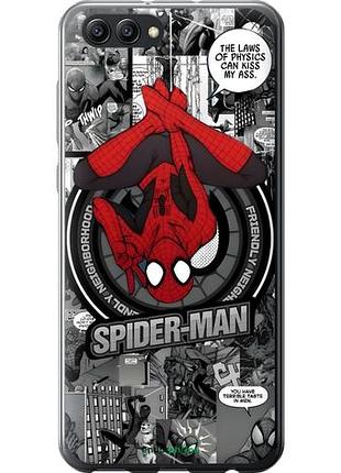 Чехол на huawei honor v10 / view 10 человек паук, spiderman хуавей хонор в10 / вью 10