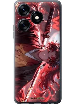 Чехол на tecno spark 10c аниме самурай текно спарк 10с