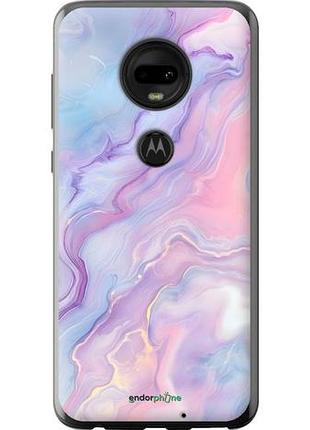 Чехол на motorola moto g7 нежный мрамор моторола мото г7