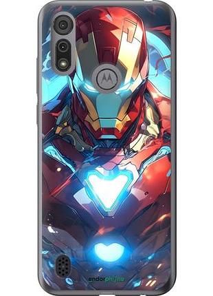 Чехол на motorola e6s железный человек моторола е6с