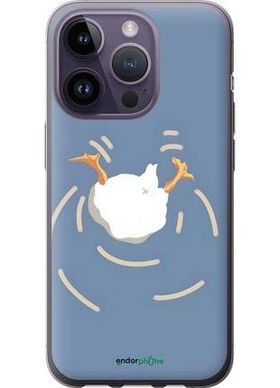 Чохол на iphone 14 pro гусак пірнає