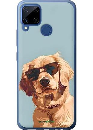 Чехол на realme c15 пес в очках риалми с15