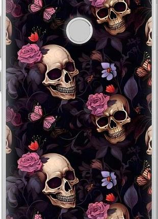 Чохол на xiaomi redmi note 5a prime черепа та троянди
